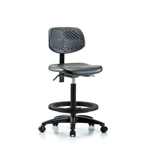 PHBCH-RG-T1-A0-BF-RC-BLK Polyurethane Chair High Bench Height