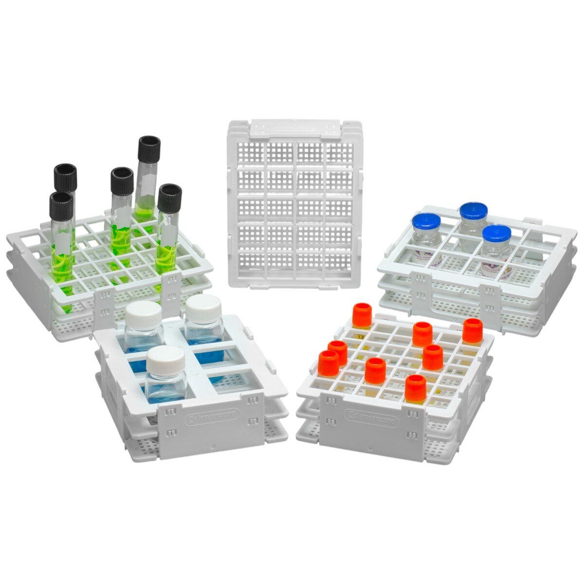thumbnail image 2 of Bel-Art SP Scienceware No-Wire Bottle And Vial Racks Holds 16mm Vials 2 of 14